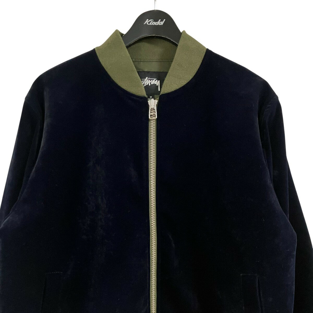 【中古】stussy ベロアジャケット ネイビ...の紹介画像2