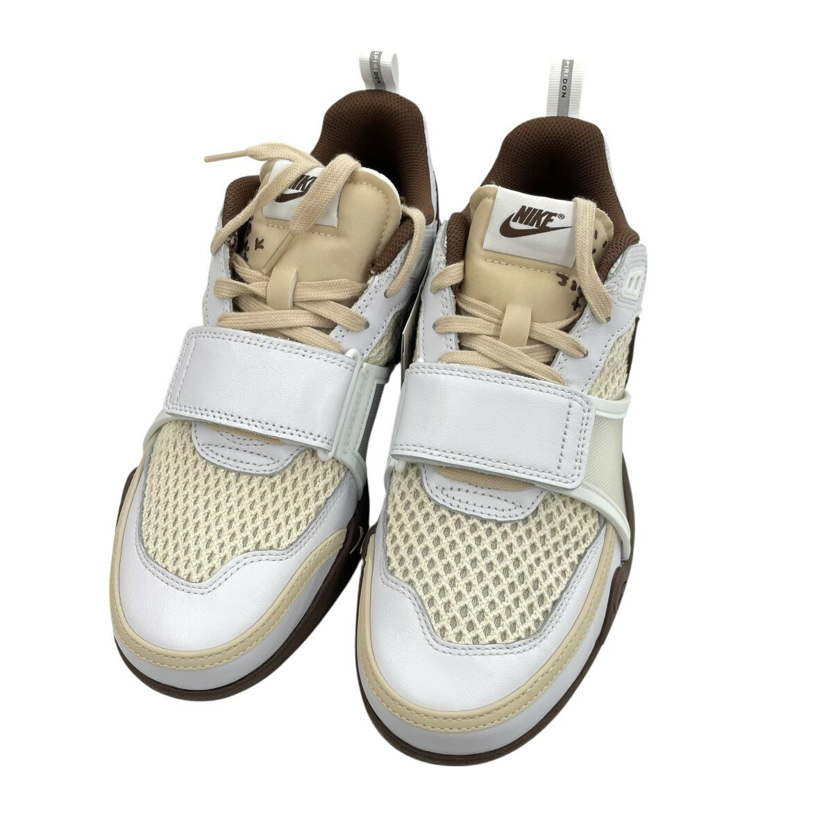 【中古】NIKE×Travis Scott　Zoom Field Jaxx スニーカー HQ3073-100 ホワイト×ブラウン サイズ：26.5 【200326】（ナイキ）