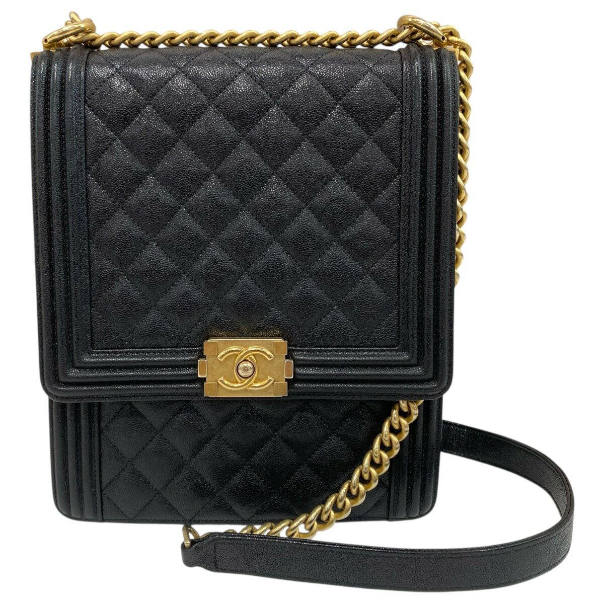 【中古】CHANEL　ボーイシャネル チェーンショルダーバッグ ブラック 【200326】（シャネル）