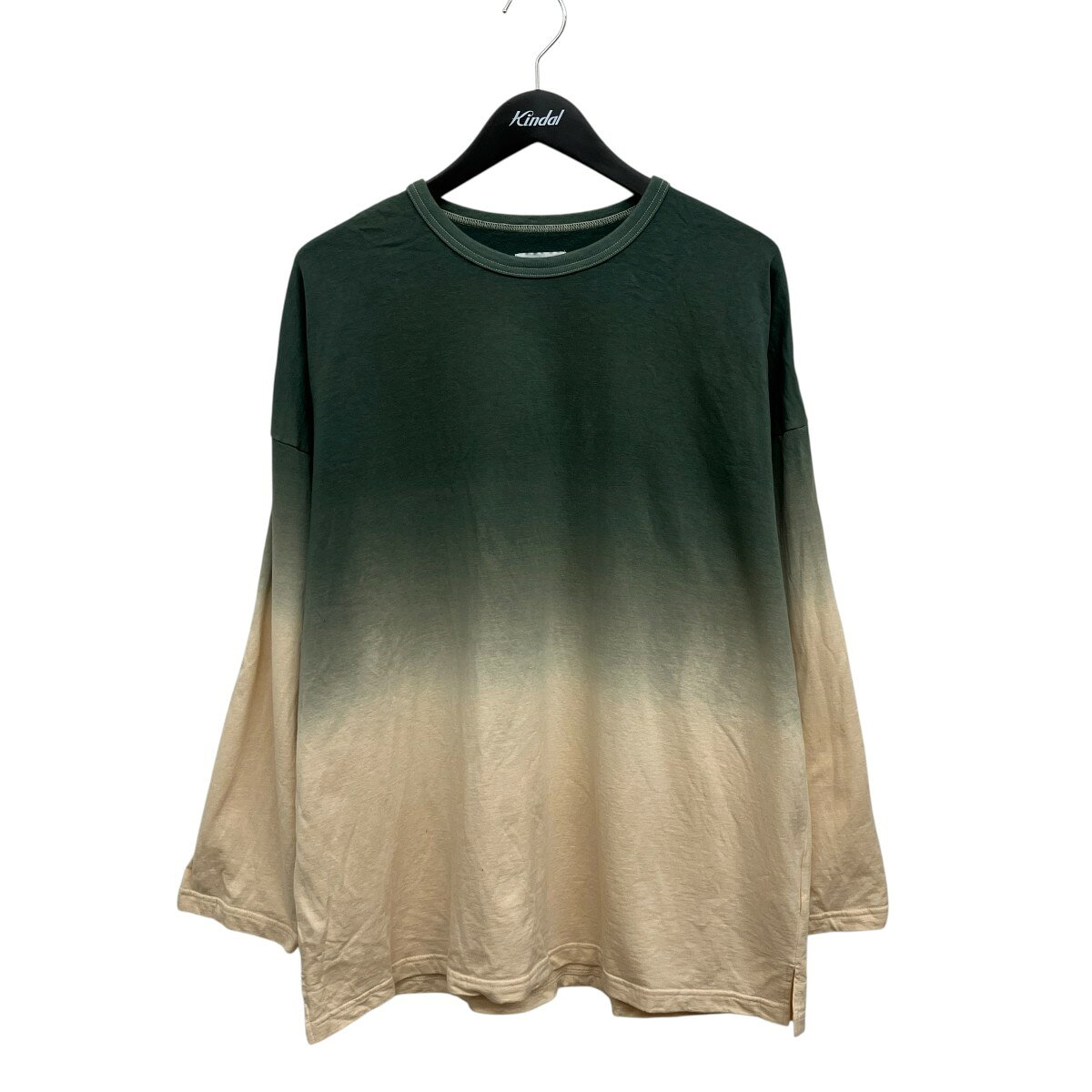 UNDECORATED　長袖シャツ UD00012 グリーン×ホワイト サイズ：2 （アンデコレイテッド）
