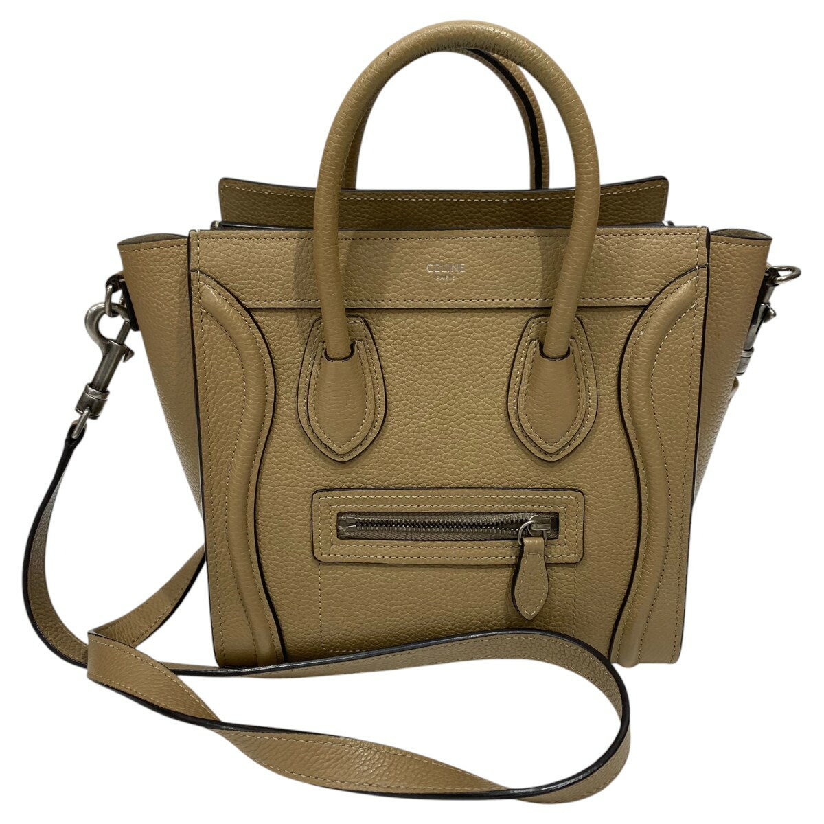 樂天商城 - 【中古】CELINE　ラゲージマイクロショッパー ベージュ 【030426】（セリーヌ）