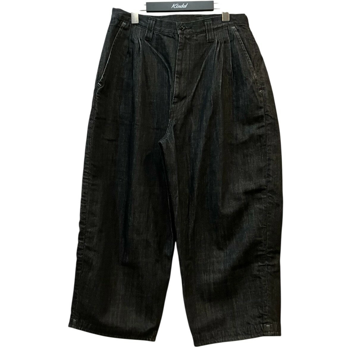 【中古】Porter Classic　「JAZZ DENIM KANAZAWA LIMITED 2022 BLACK」 ワイドデニムパンツ ブラック サイズ：M 【100426】（ポータークラシック）