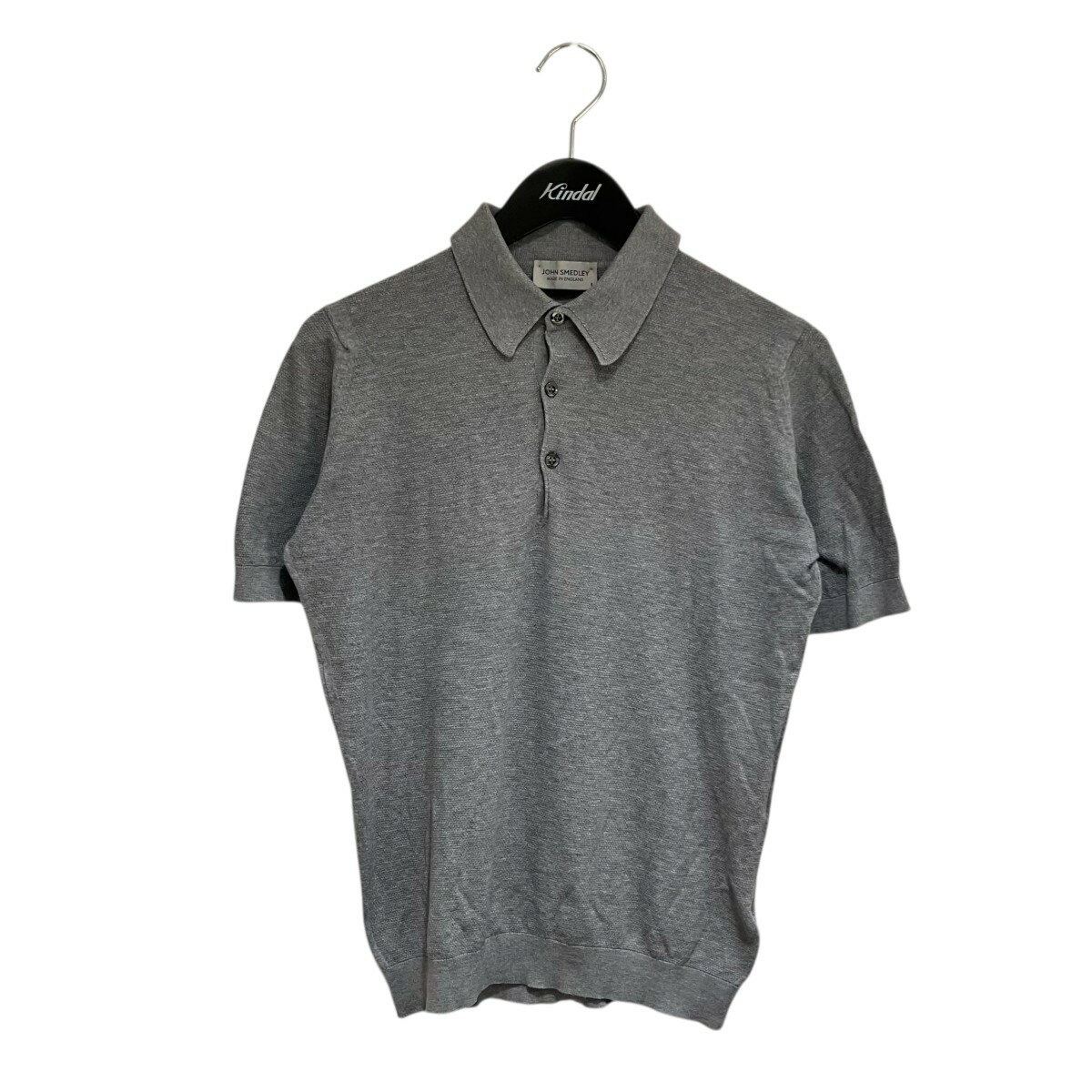 JOHN SMEDLEY グレー 半袖ポロシャツ　古着　緑タグ JOHN SMEDLEY グレー 半袖ポロシャツ 古着 緑タグ - メルカリ