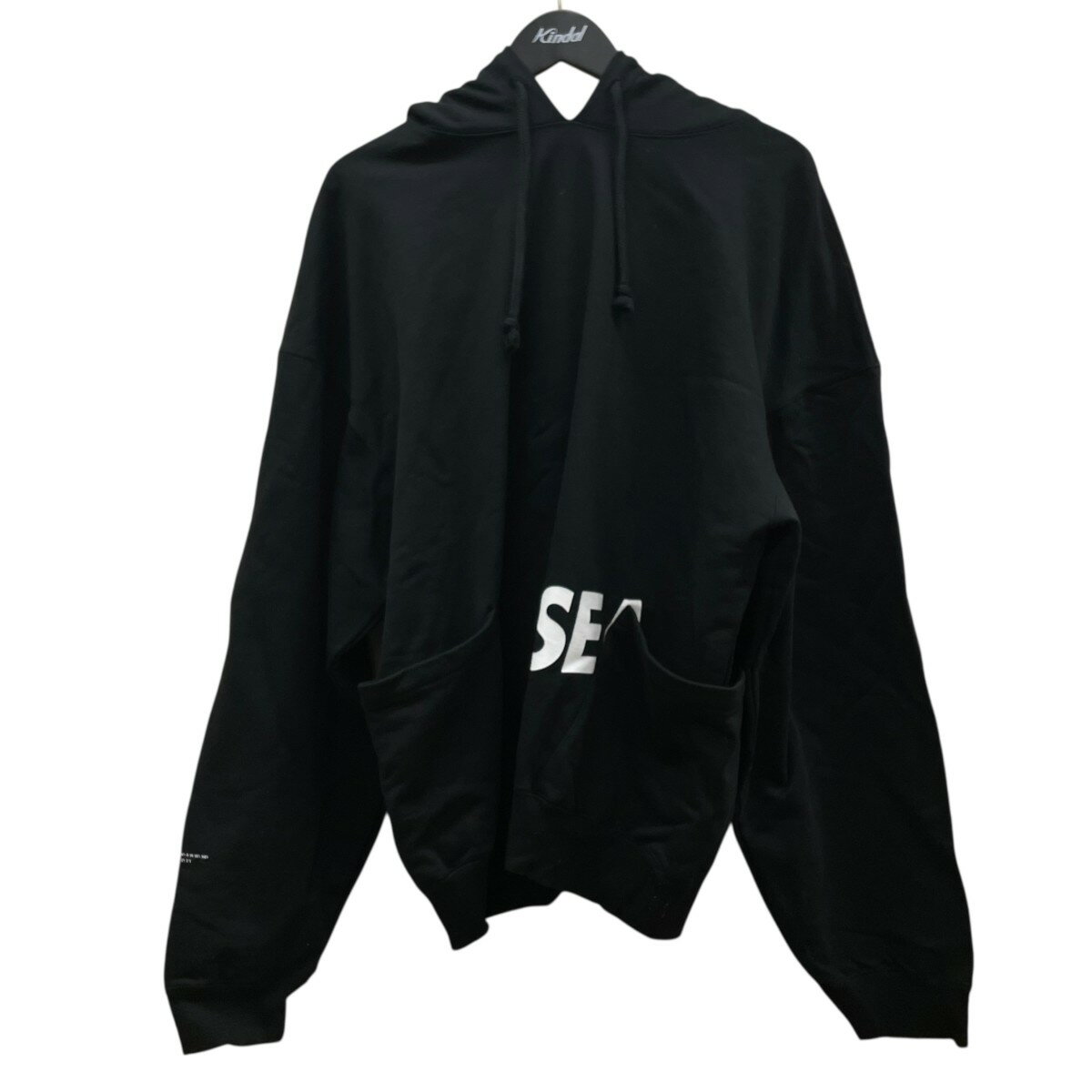 WIND AND SEA×RAMIDUSBIG LOGO HOODIE プルオーバーパーカー WDS-RMDS-04 ブラック サイズ：XL