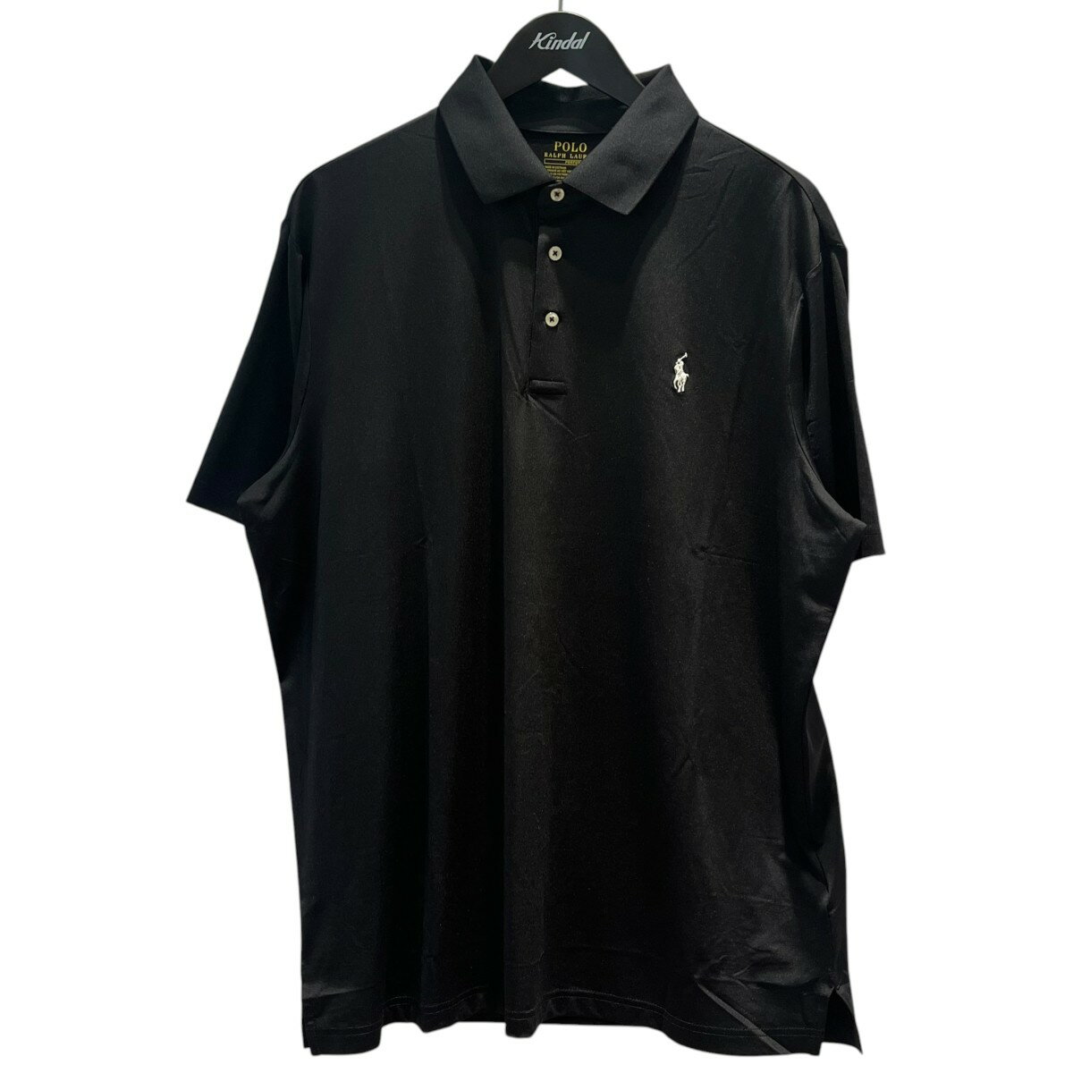 【中古】POLO RALPH LAUREN　ワンポイント刺繍ポロシャツ ブラック サイズ：L 【090426】（ポロラルフローレン）