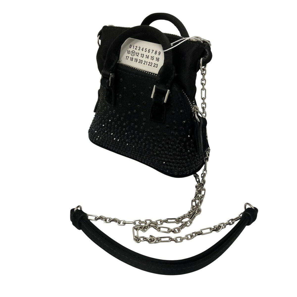 【中古】Maison Margiela5ACクラシックベイビーチェーンショルダーバッグ ブラック サイズ：-【価格見直し】