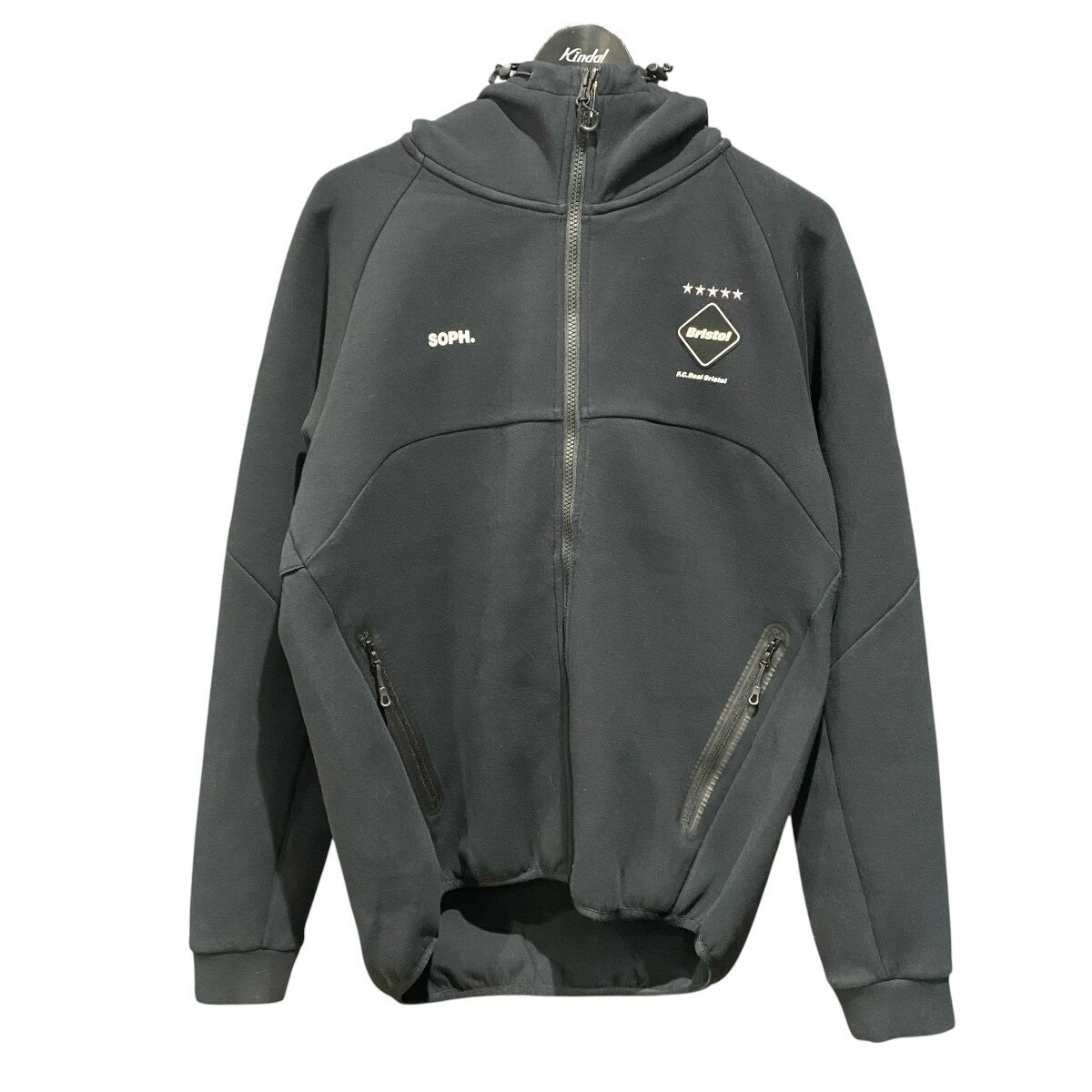 【中古】F．C．R．B．　ジップパーカー FCRB-232037 VENTILATION HOODIE ブラック サイズ：M 【150426】（エフシーアールビー）