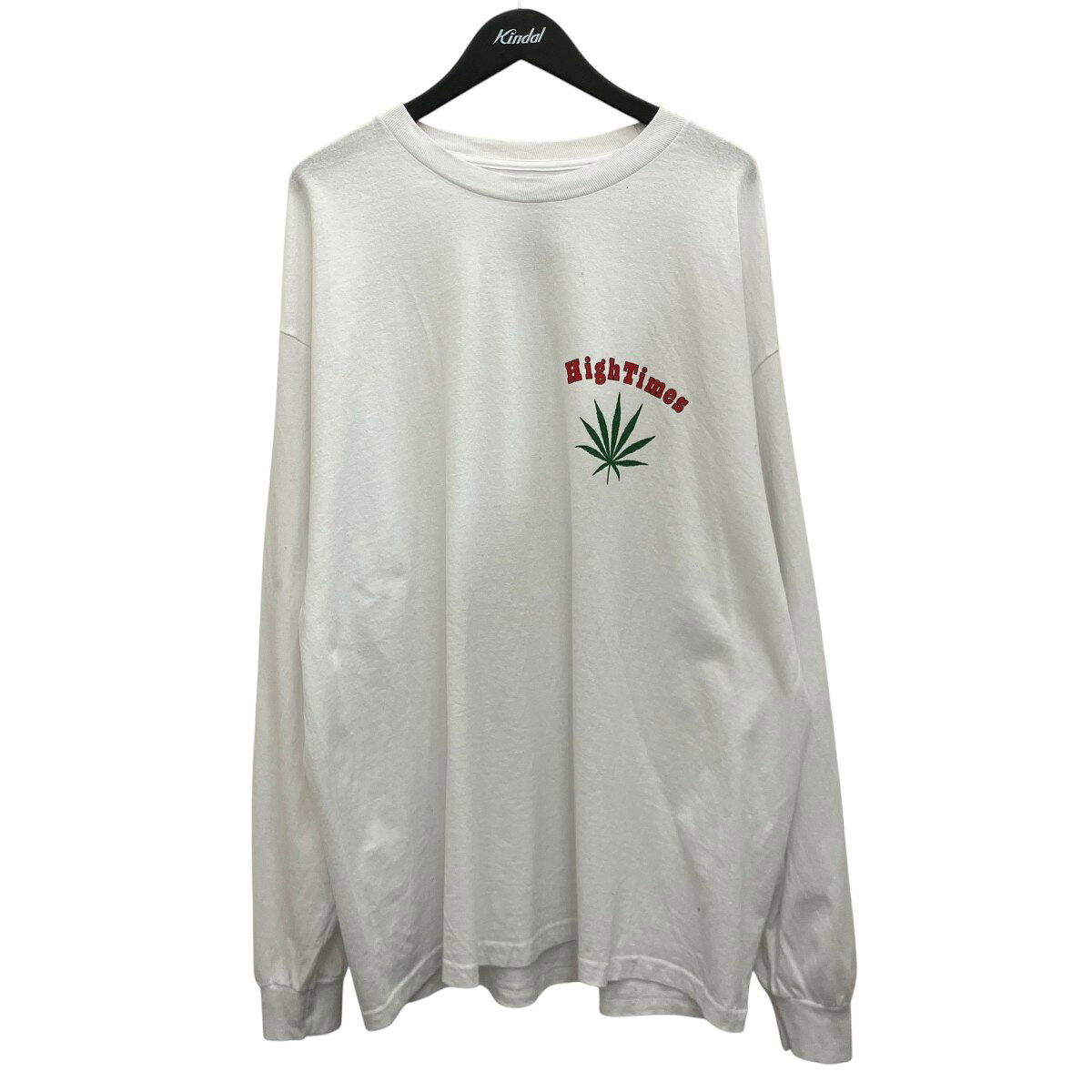 【中古】WACKO MARIA24SS 【HIGHTIMES CREW NECK LONG SLEEVE T-SHIRT】 プリント長袖Tシャツ HIGHTIMES-WM-LT03 ホワイト サイズ：XXL【価格見直し】