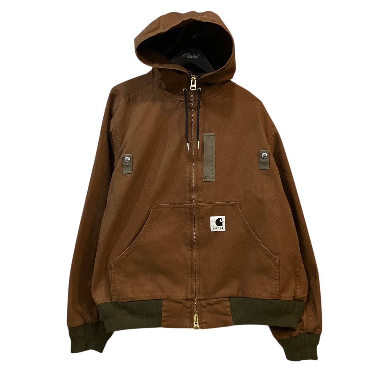 sacai×CARHARTT WIP25AW 「Washed Duck Hooded BZ」 フーデッドダックジャケット 25 03859M ブラウン サイズ：2