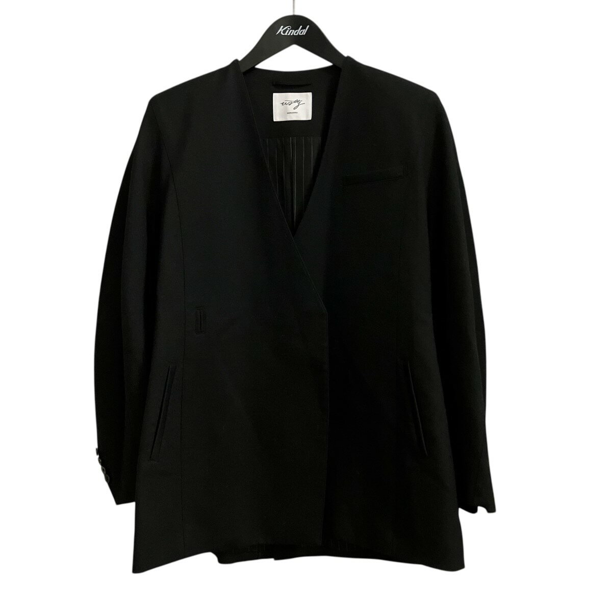 樂天商城 - 【中古】AKIRA NAKA　22AWBelted collarless jacket ノーカラーテ-ラードジャケット WW2202-BK ブラック サイズ：2 【220426】（アキラナカ）