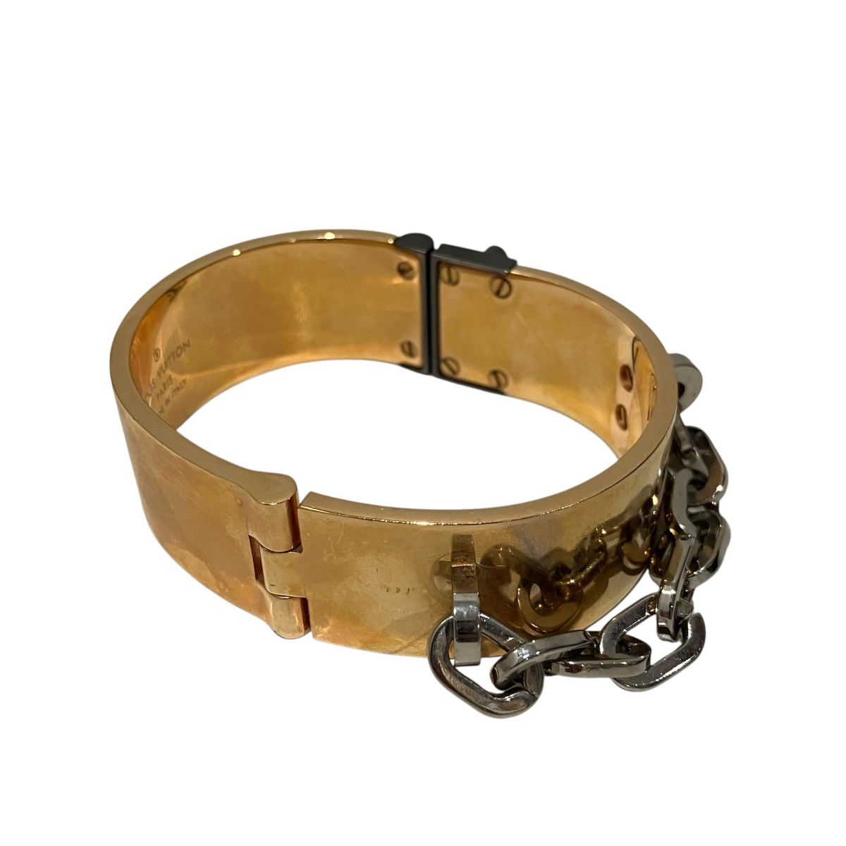 ブランド古着のカインドオルの【中古】LOUIS VUITTON　Lock Me Manchette Bracelet ロックブレスレット LE0153 M65007 ゴールド 【240426】（ルイヴィトン）｜アングル2