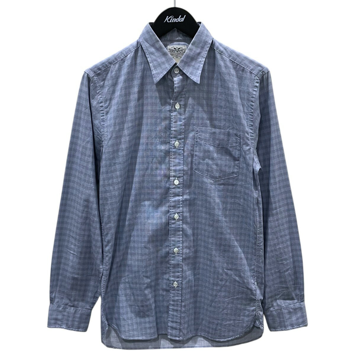 【中古】RRL　チェック柄シャツ ブルー サイズ：14 1/2 【260426】（ダブルアールエル）