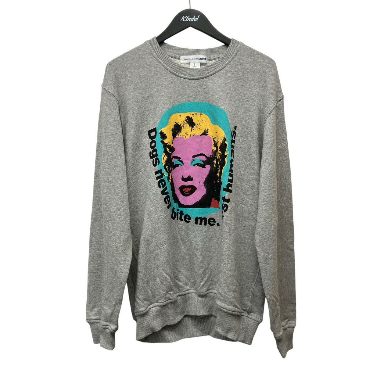 【中古】COMME des GARCONS SHIRT　Andy Warhol マリリン モンロースウェットトレーナー FM-T002 グレー サイズ：M 【260426】（コムデギャルソンシャツ）