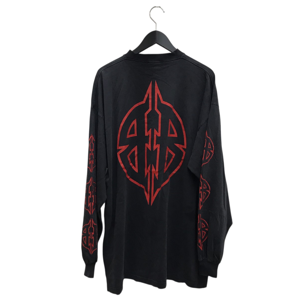 【中古】BALENCIAGALong Sleeve Metal T-Shirt 長袖Tシャツ 739027 ブラック サイズ：L【価格見直し】