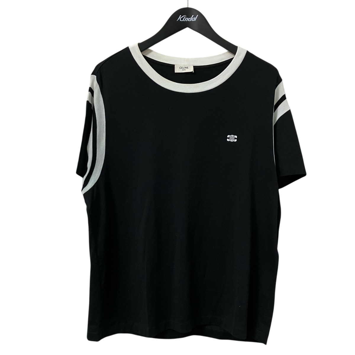 Other - 【中古】CELINE　24AW トリオンフ レギュラーTシャツ バイカラーTシャツ 2Z30O671Q．38AW ブラック サイズ：M 【290426】（セリーヌ）
