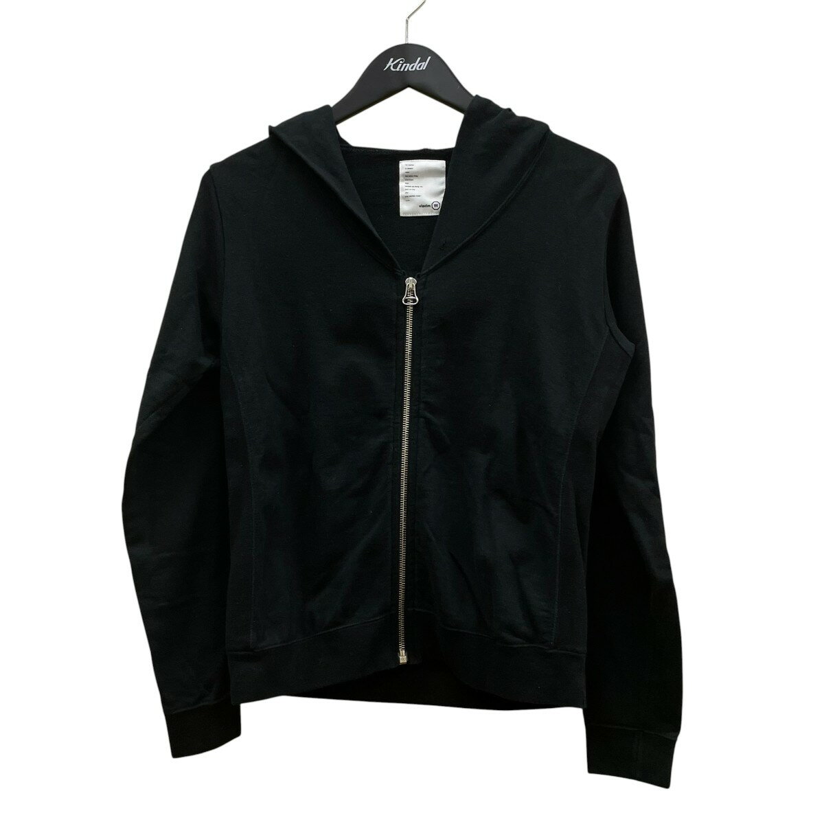 Other - 【中古】VISVIMショート丈 コットン 無地 スウェット ジップパーカー フーディー ブラック サイズ：不明【価格見直し】