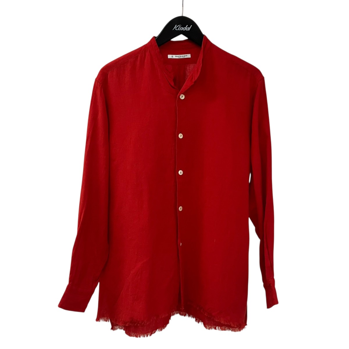 Rakuten - 【中古】MAATEE＆SONSMT5103-0605 FRINGE SHIRTS バンドカラーシャツ レッド サイズ：1【価格見直し】