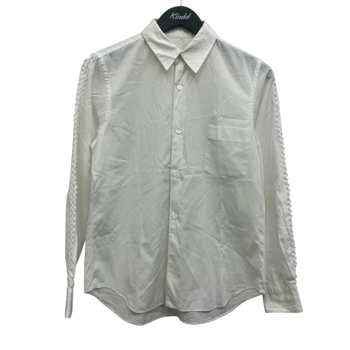 Rakuten - 【中古】COMME des GARCONS COMME des GARCONS　フリルデザインシャツ ホワイト サイズ：SS 【010526】（コムデギャルソンコムデギャルソン）