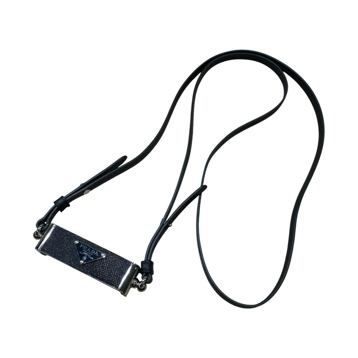 Rakuten - 【中古】PRADA　トライアングルロゴスマートフォンケース 1ZT067 ブラック 【010526】（プラダ）