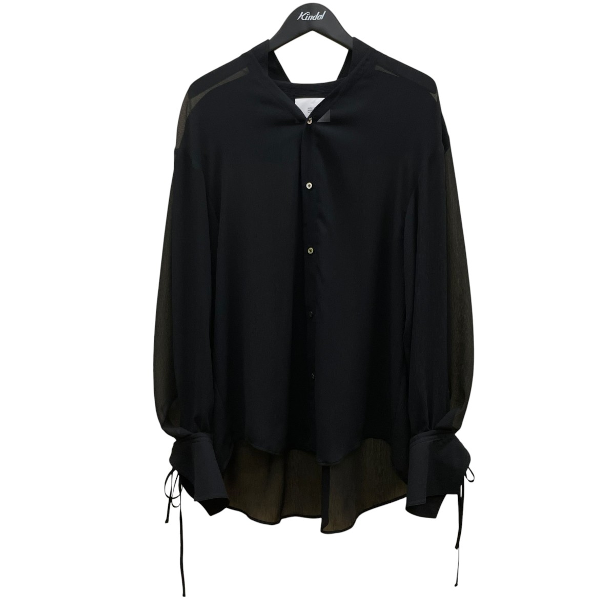 【中古】hatra　長袖シャツ ブラック サイズ：2 【020526】（ハトラ）（楽天・ブランド古着のカインドオル）