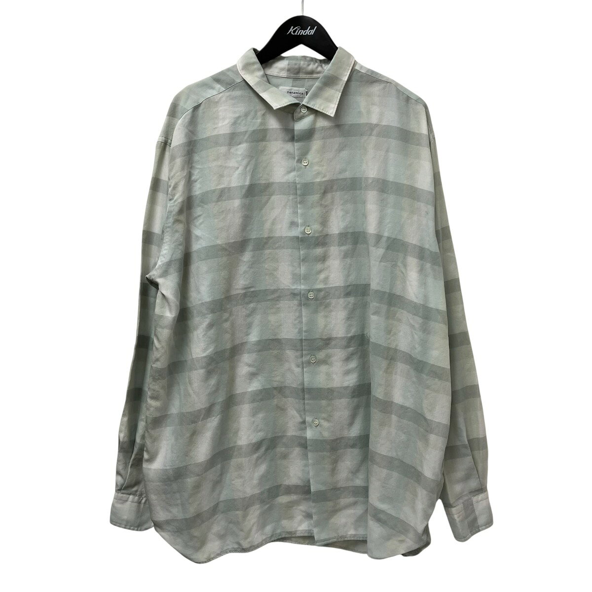 Other - 【中古】nanamica　26SS Regular Collar Wind Shirt チェックシャツ S26SG059 グリーン×グレー サイズ：XL 【030526】（ナナミカ）