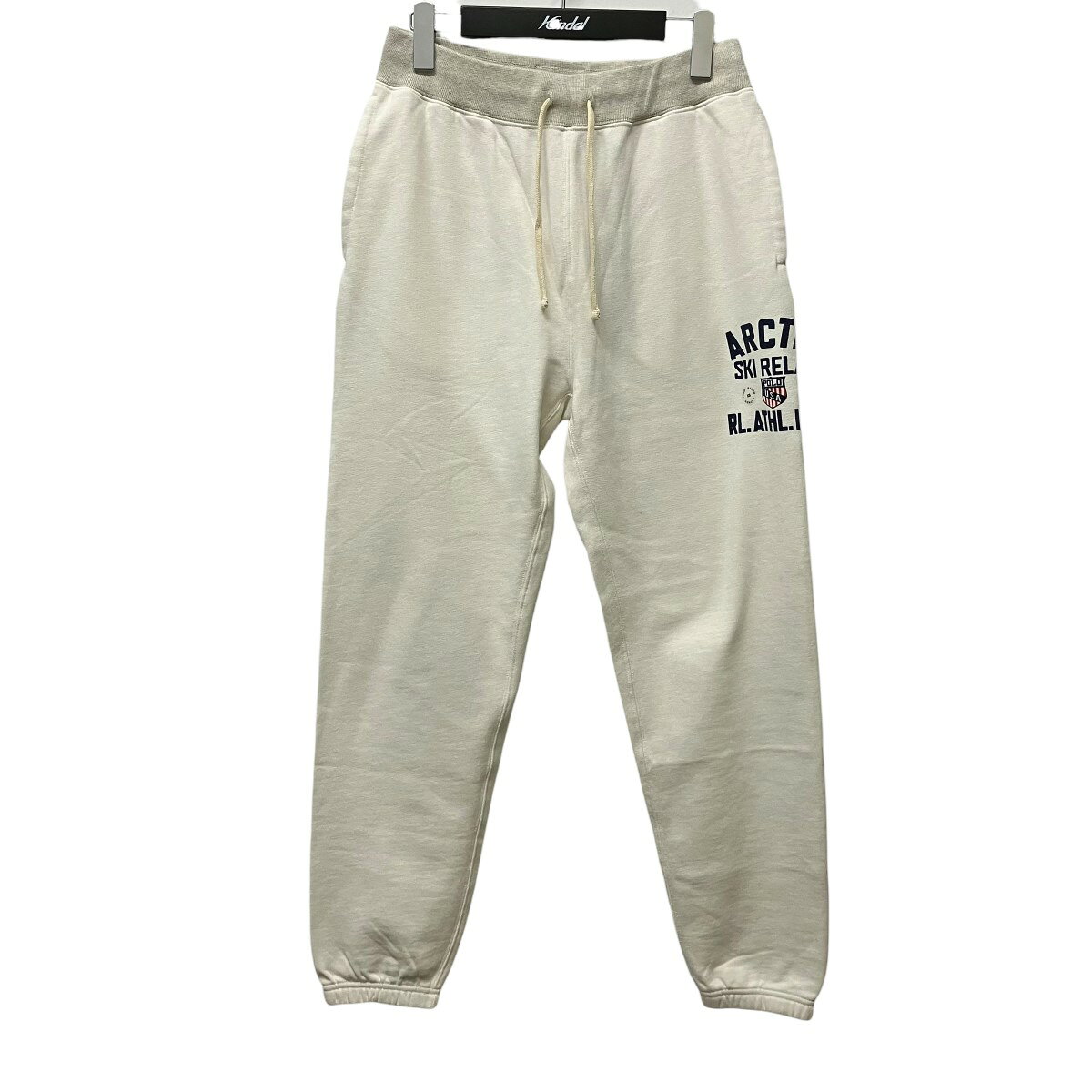 【中古】POLO RALPH LAURENArctic Ski Relay Sweatpants ロゴプリントスウェットパンツ 25-030-521-0016-1-0 アイボリー サイズ：XS【価格見直し】