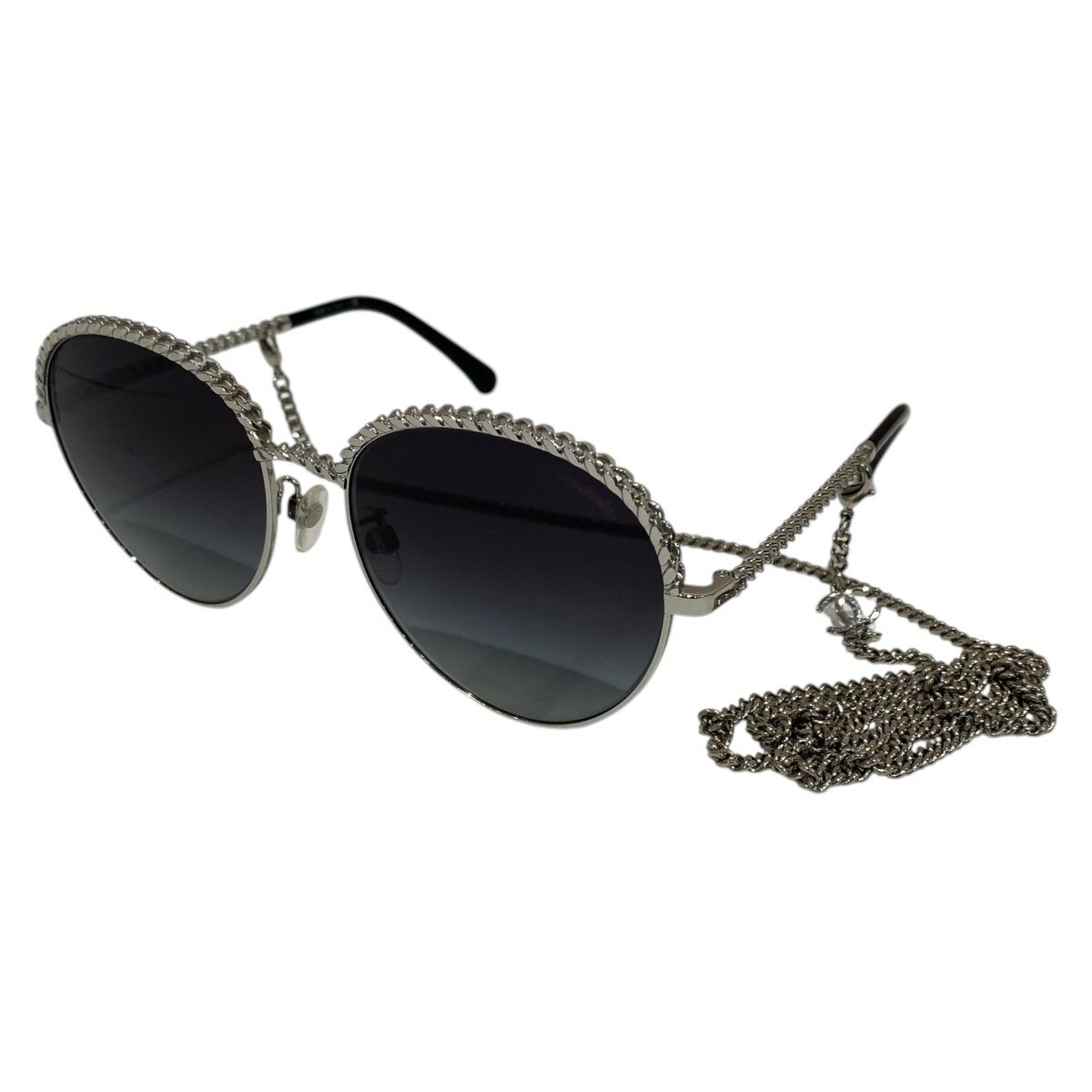 DIOR - 【中古】CHANEL　チェーンサングラス 4242 シルバー サイズ：55 【090526】（シャネル）