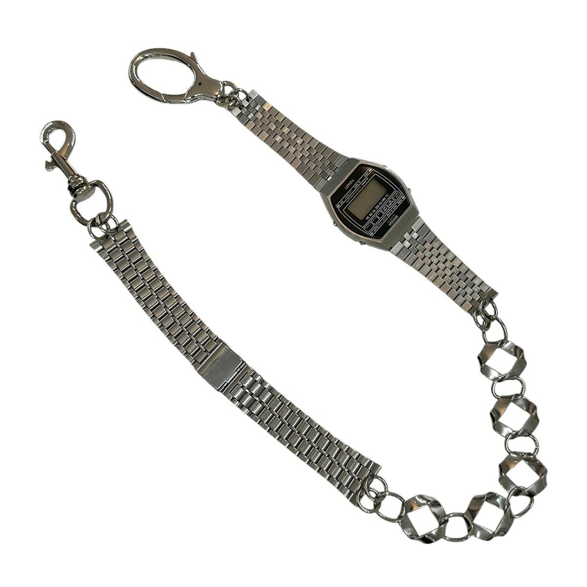 【中古】HIDAKA　WATCH BELT LINKS CHAIN ヴィンテージウォッチリメイクウォレットチェーン シルバー 【100526】（ヒダカ）