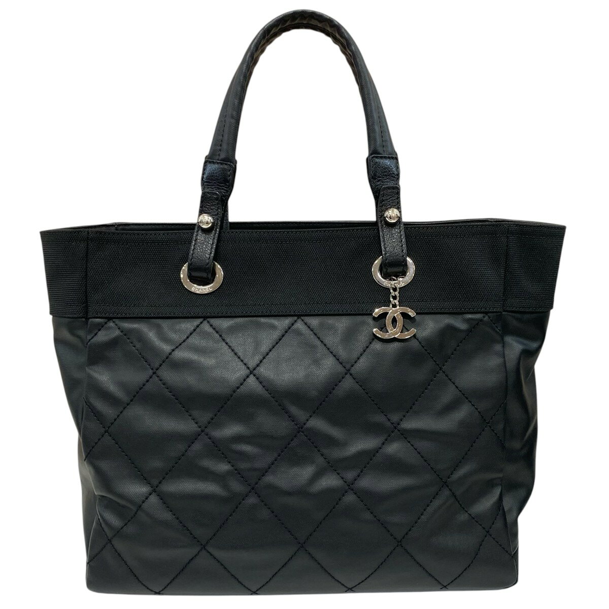 【中古】CHANEL　パリビアリッツ トートバッグ ブラック 【110526】（シャネル）