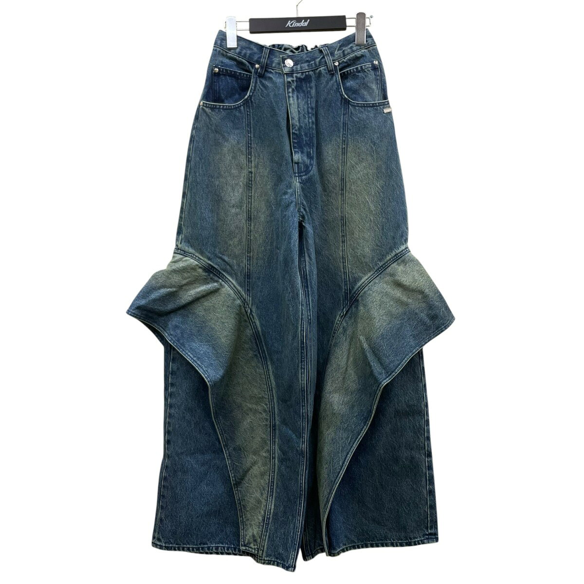 【中古】MIKAGE26SS Angel Fin Wide Denim Pants 変形 ワイドデニムパンツ バギーパンツ 26SS-0704 インディゴ サイズ：0【価格見直し】