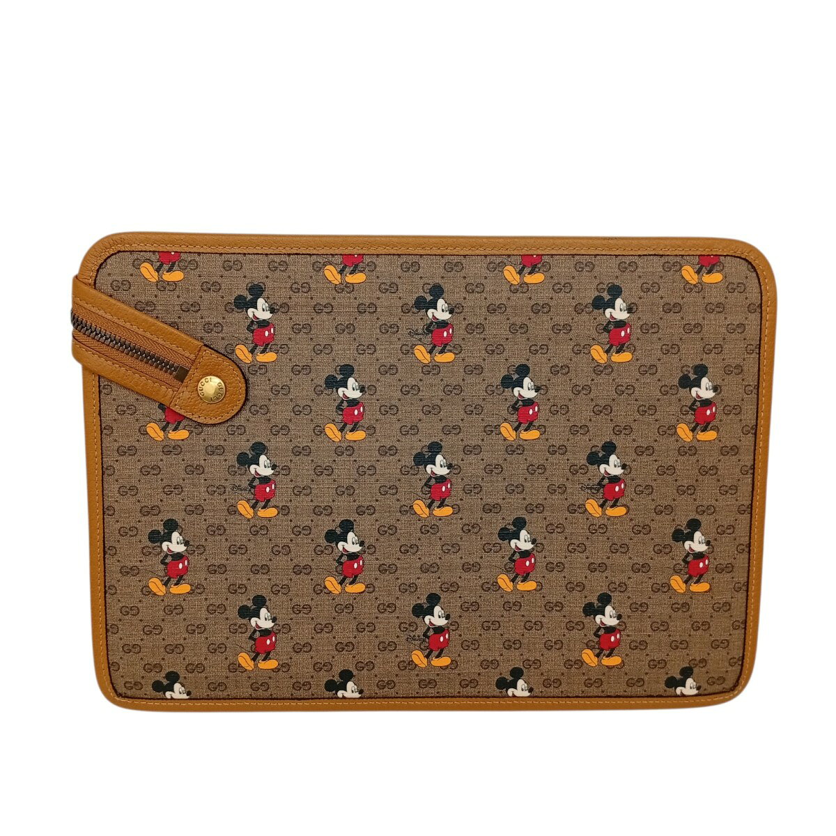 ブランド古着のカインドオルの【中古】GUCCI　Disney マイクロGGスプリーム クラッチバッグ 602552 キャメル 【230526】（グッチ）｜アングル2