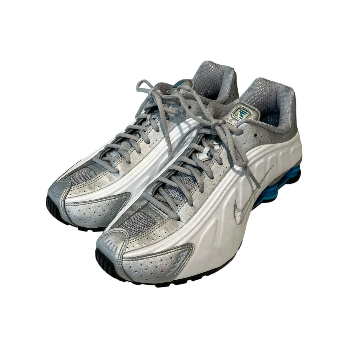 NIKE Shox TL Metallic Silver／White／Blue Lagoon／Blue Lagoon スニーカー hq1988-005 ホワイト×ブルー サイズ：28 （ナイキ）