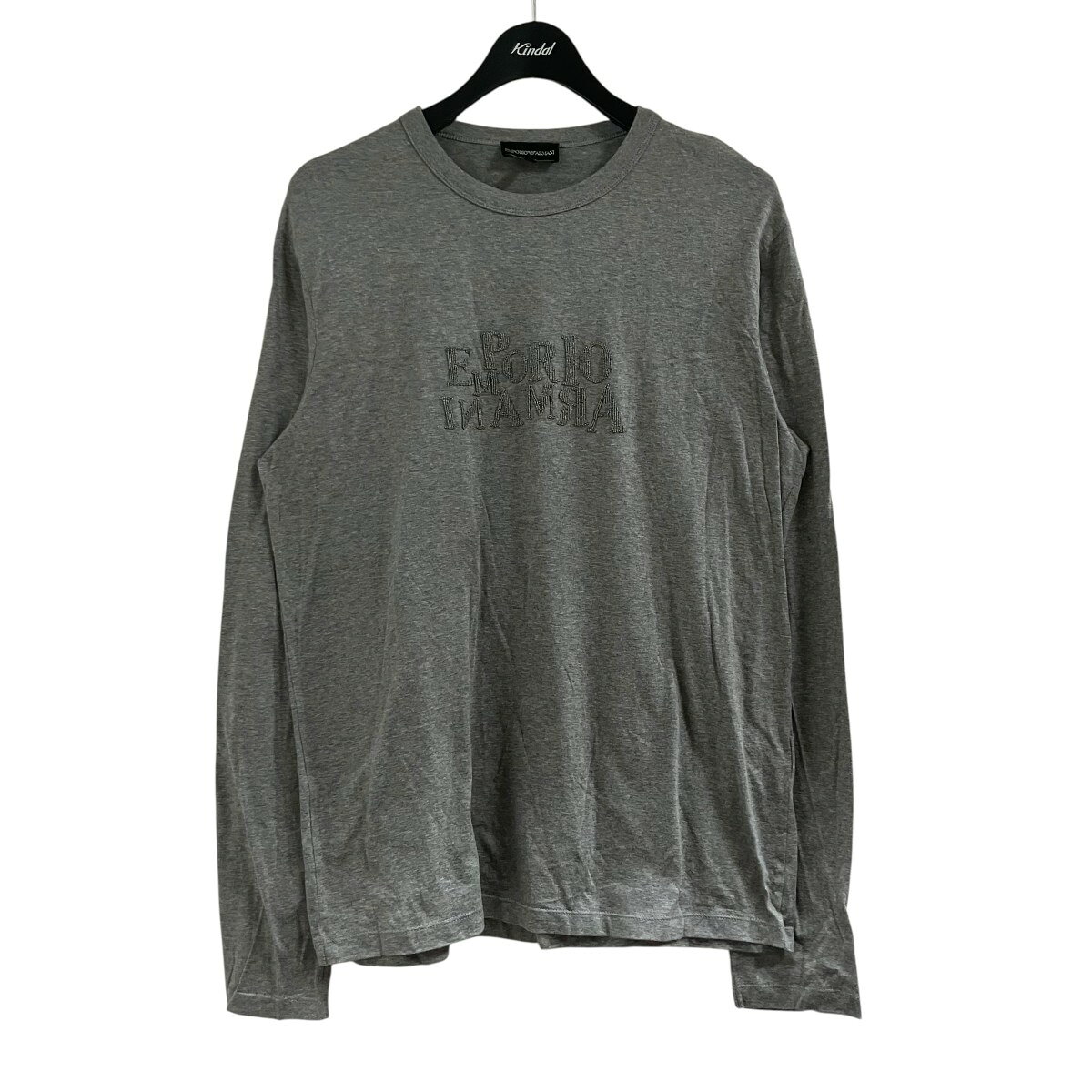 【中古】EMPORIO ARMANI　ロゴビーズカットソー ライトグレー サイズ：M 【070626】（エンポリオアルマーニ）
