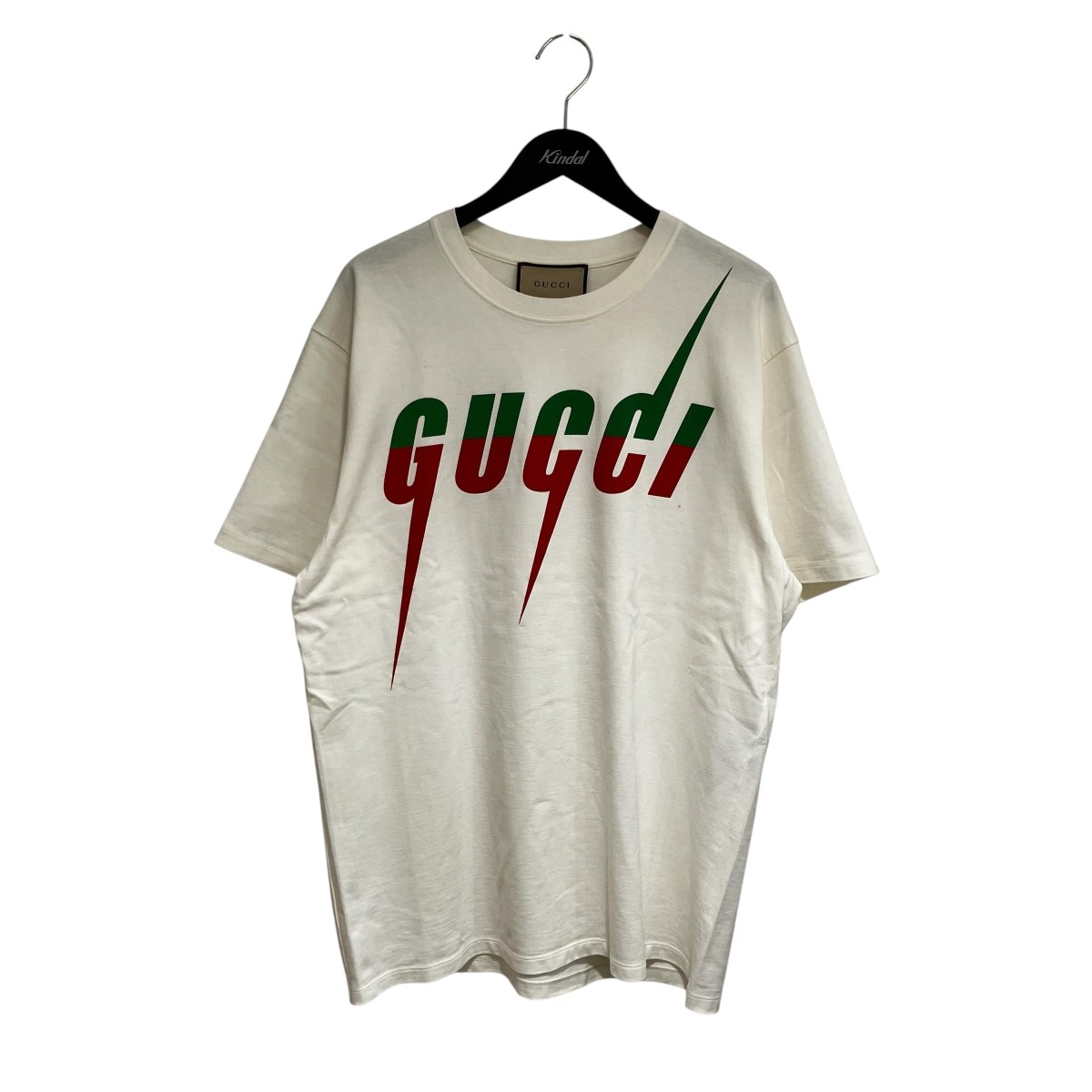 Rakuten - 【中古】GUCCI　19SS ブレードプリントTシャツ 半袖Tシャツ 565806 ホワイト サイズ：L 【100626】（グッチ）
