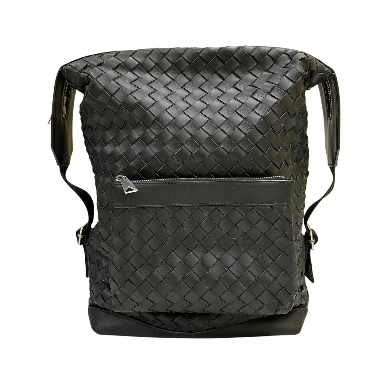 【中古】BOTTEGA VENETAイントレチャート リュック ブラック【価格見直し】