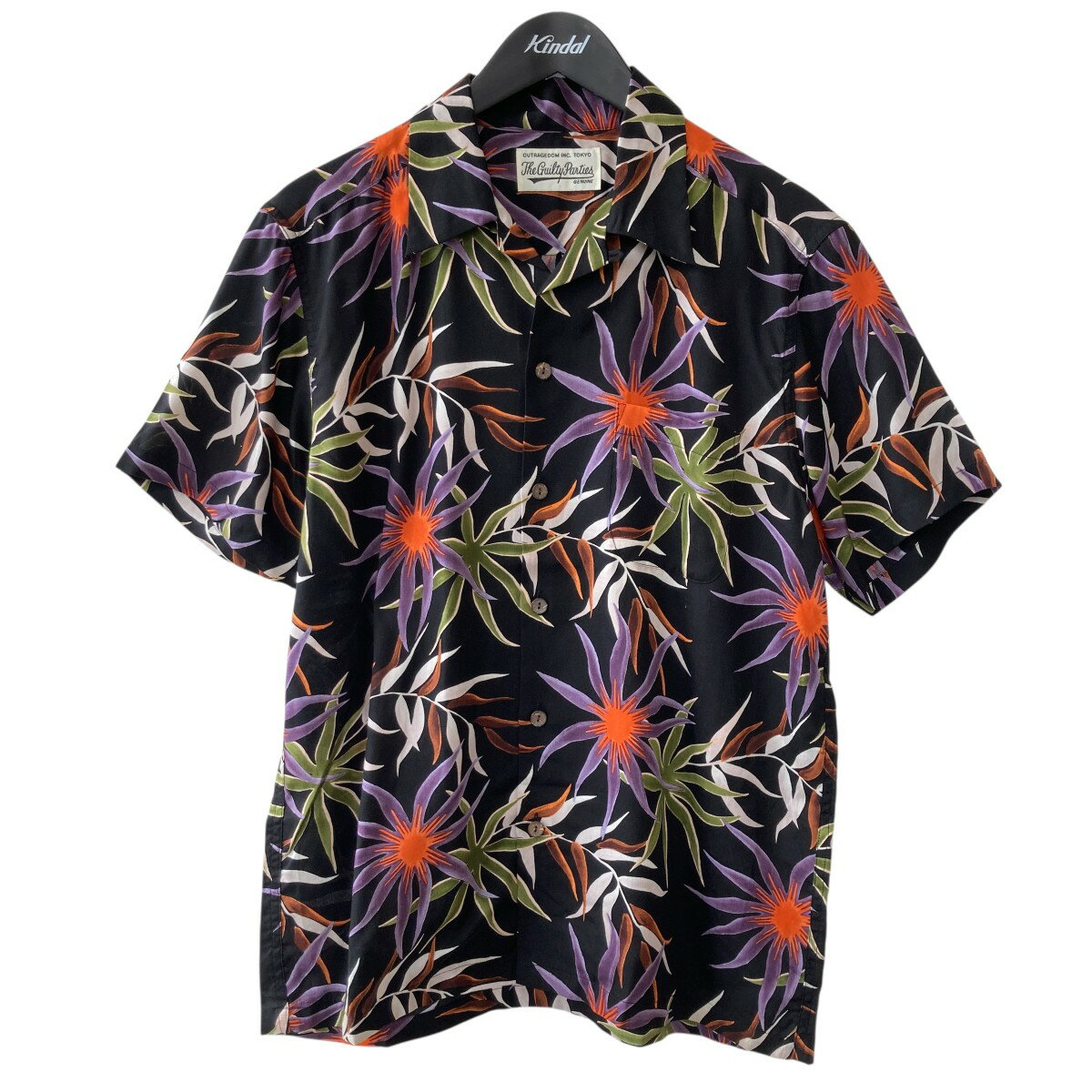 Rakuten - 【中古】WACKO MARIA　総柄 半袖シャツ ブラック サイズ：L 【120626】（ワコマリア）