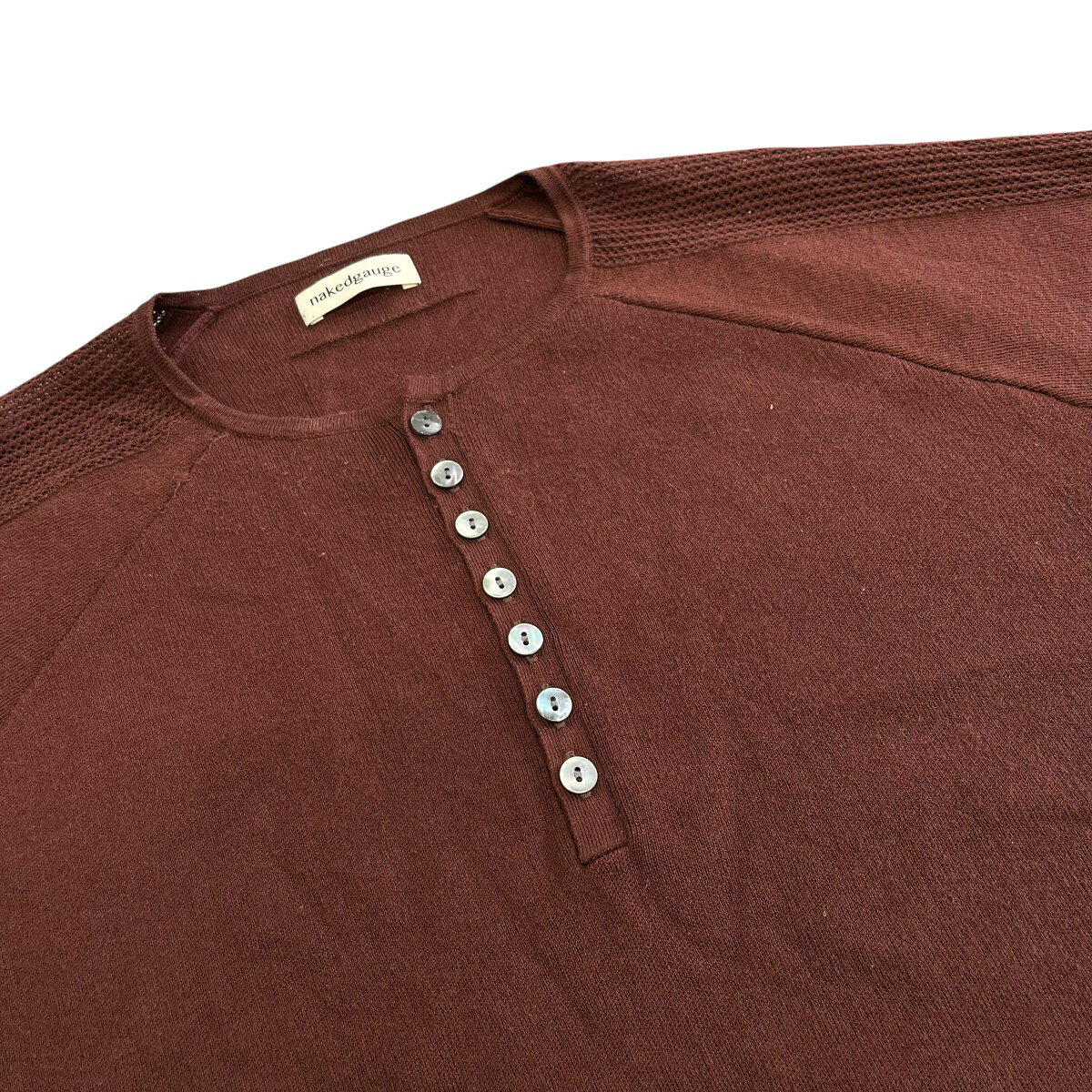 Nakedgauge GLEANER SHIRT Henry Neck Cutter N0029 Brown Tamaño: 2 — vista 3