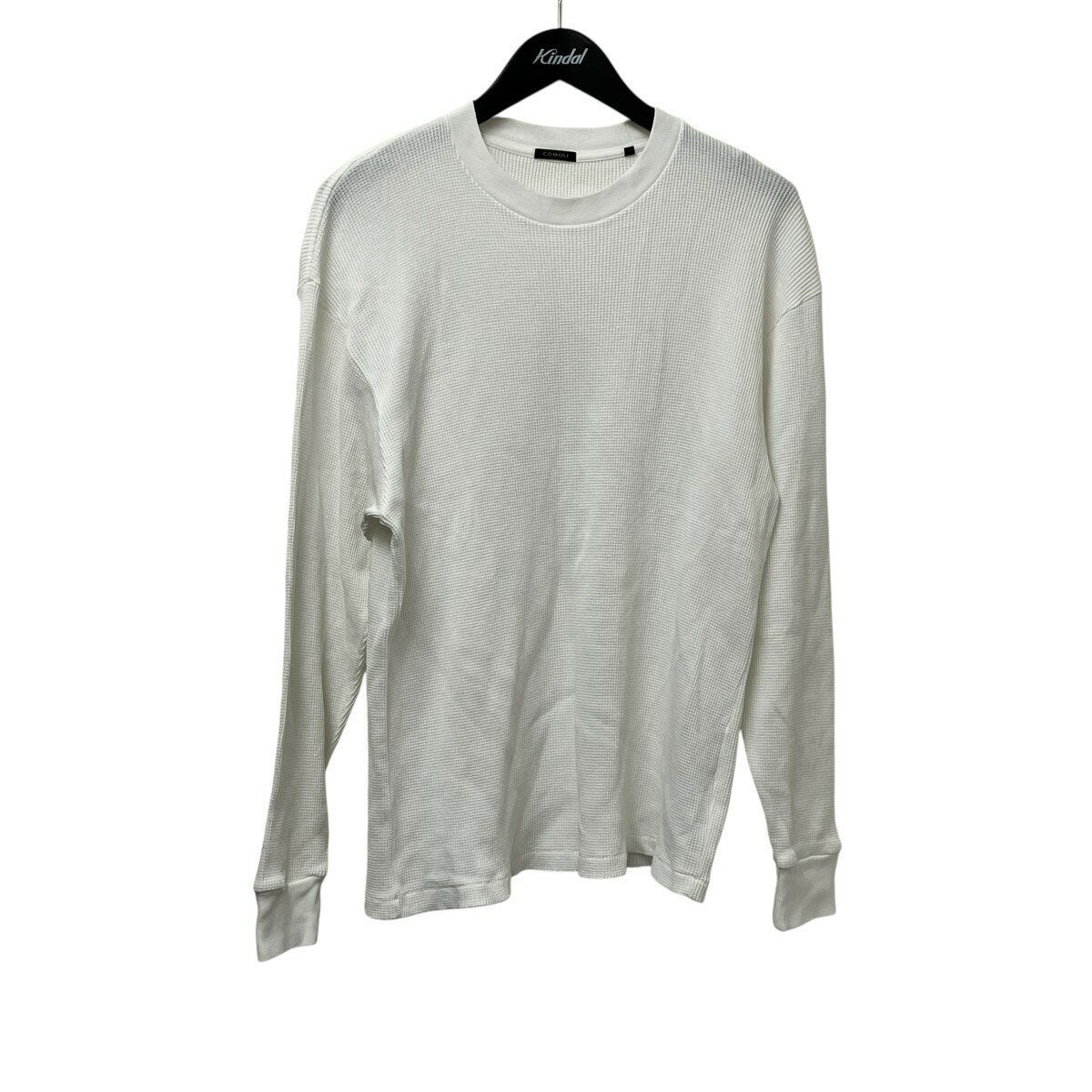 Rakuten - 【中古】COMOLI　コットンワッフル 長袖Tシャツ サーマルカットソー D01-05041 ホワイト サイズ：2 【140626】（コモリ）
