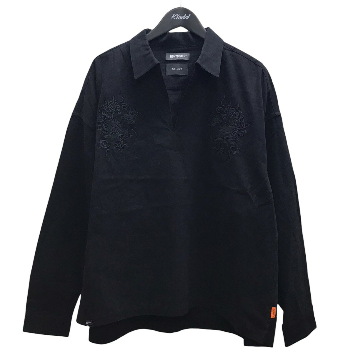 TIGHTBOOTH PRODUCTION×Deluxe 25AW FLANNEL SKIPPER SHIRT 블랙