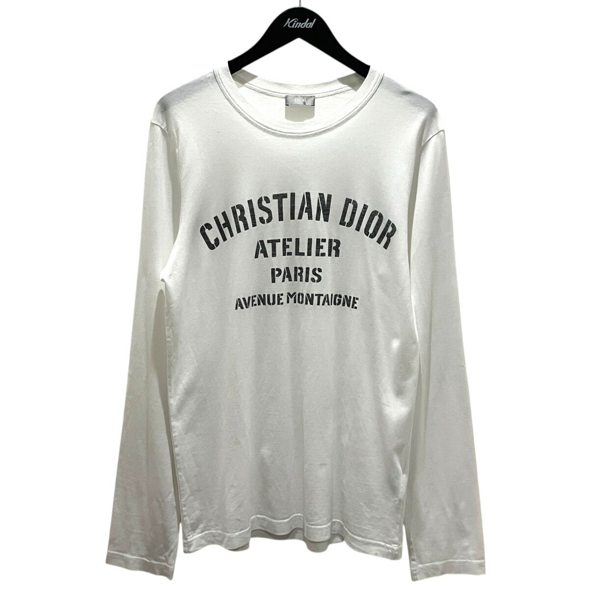【中古】Dior Homme　長袖Tシャツ 043J611A0589 ホワイト サイズ：L 【170626】（ディオールオム）