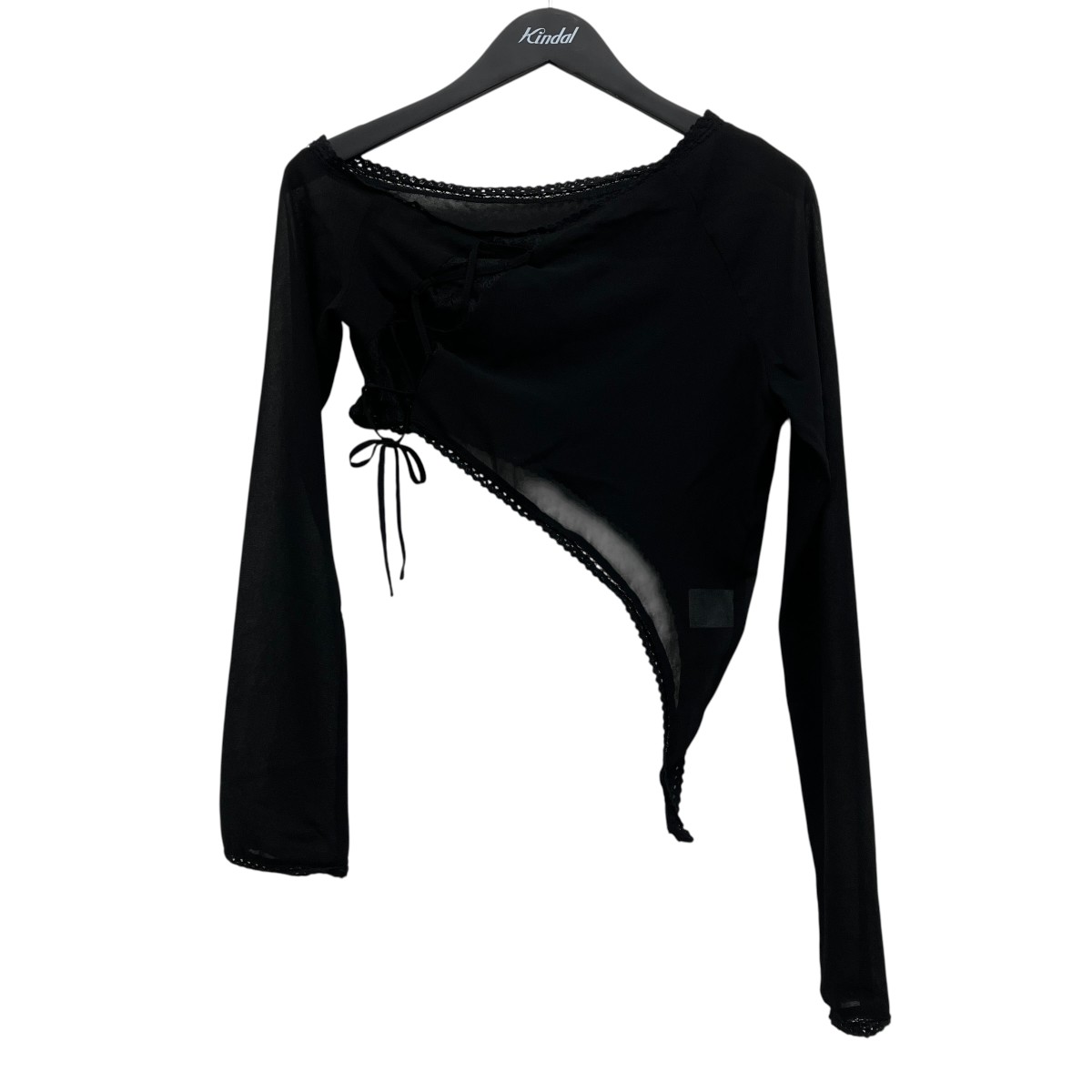 THEREDTHREAD　S lace up curve tops シアートップス ブラック サイズ：- （ザレッドスレッド）