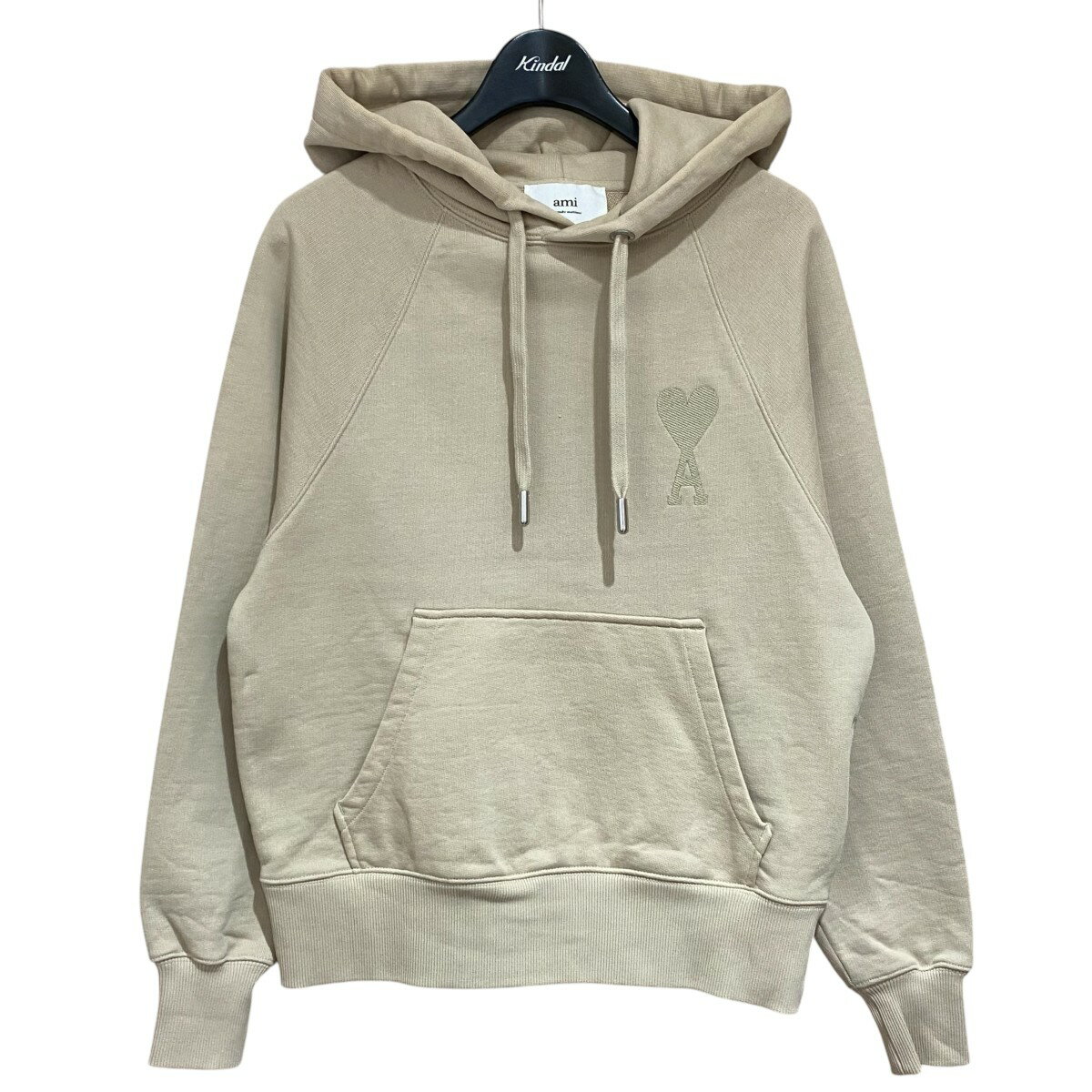 ami paris パーカー ベージュ M アミ AMI スウェットパーカー USW216