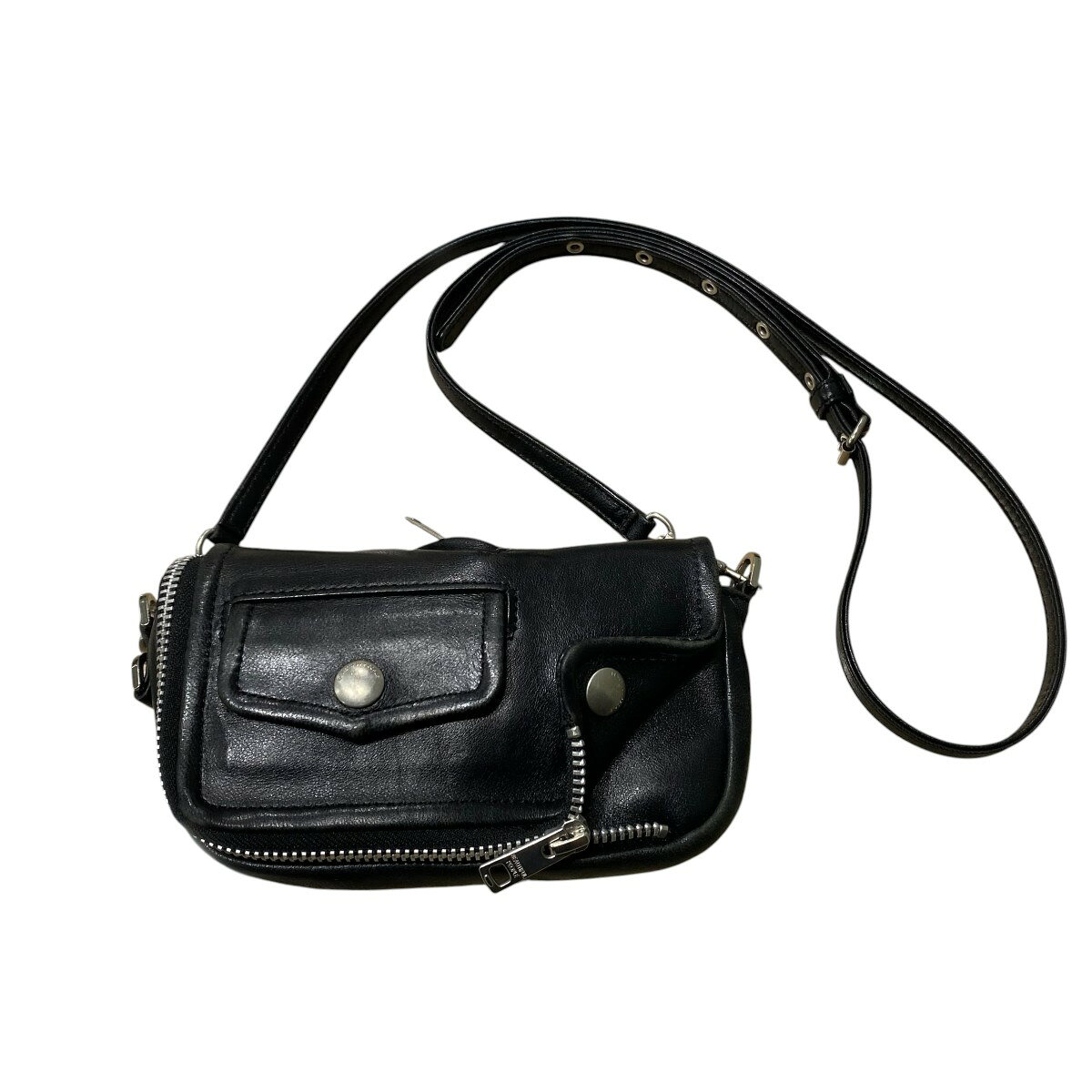 beautiful people　exception riders flap purse 1000511910 ブラック （ビューティフルピープル）