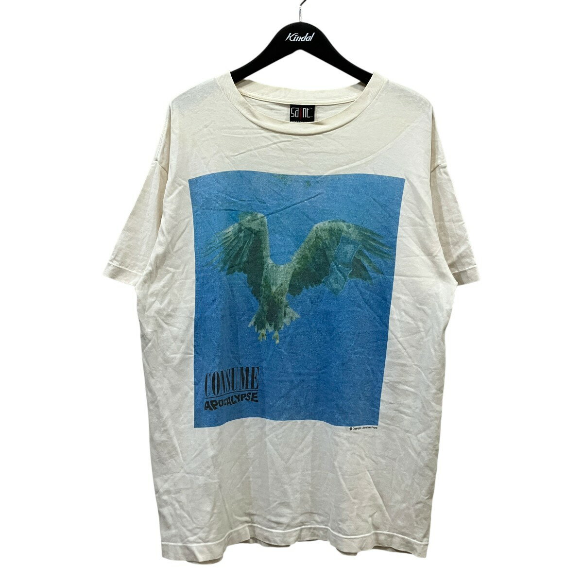 SAINT MICHAEL×FORSOMEONEプリントTシャツ SM-A23-0000-C10 ホワイト サイズ：L