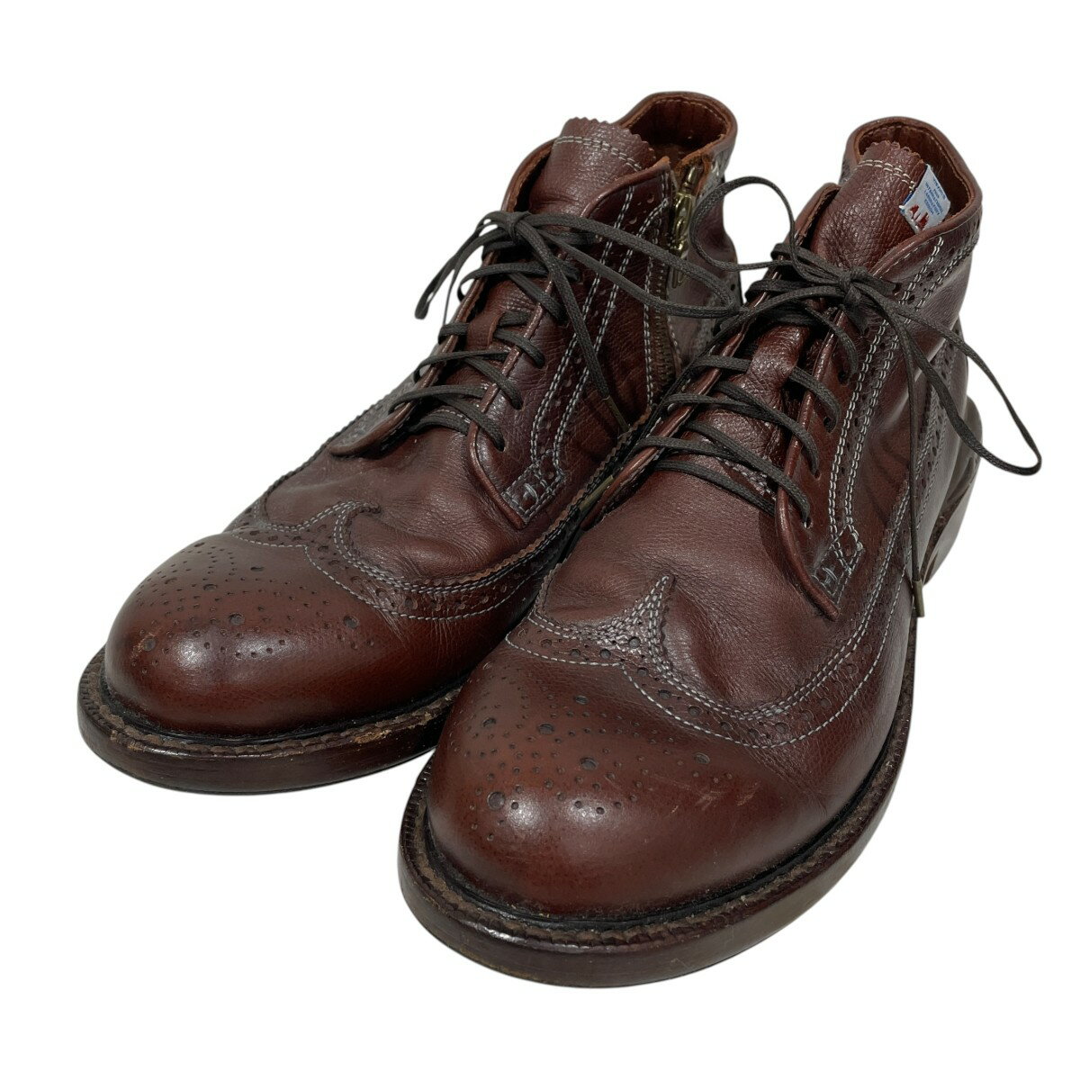 VISVIM　ウィングチップブーツ PATRICIAN MID-FOLK パトリシアン ミッド フォルク ブラウン サイズ：10 （ビズビム）
