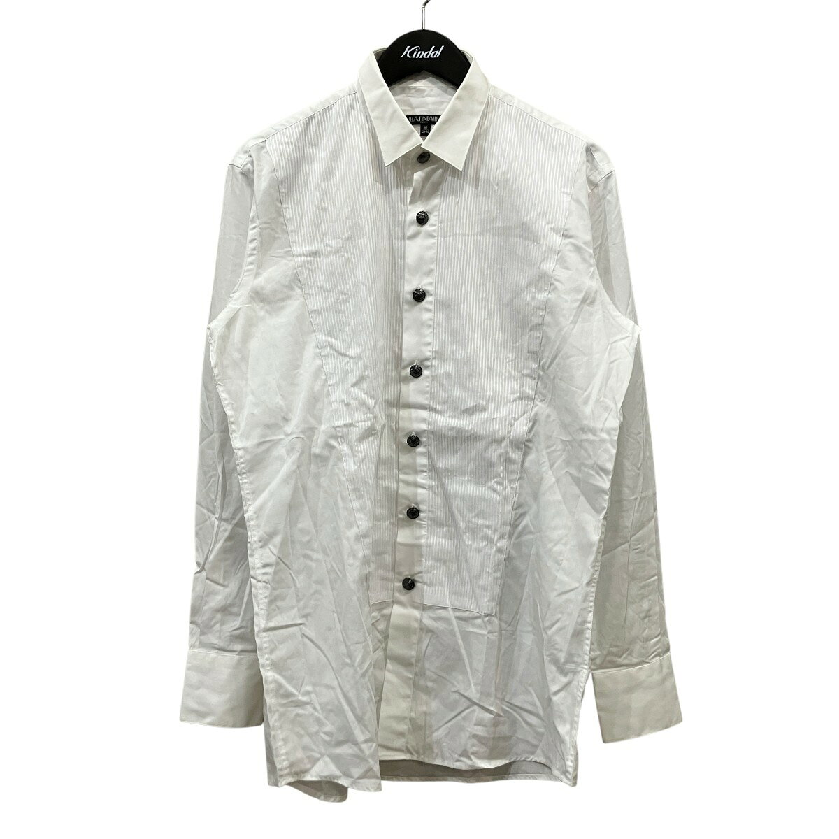 【中古】BALMAINナポレオンシャツ ホワイト サイズ：M【価格見直し】