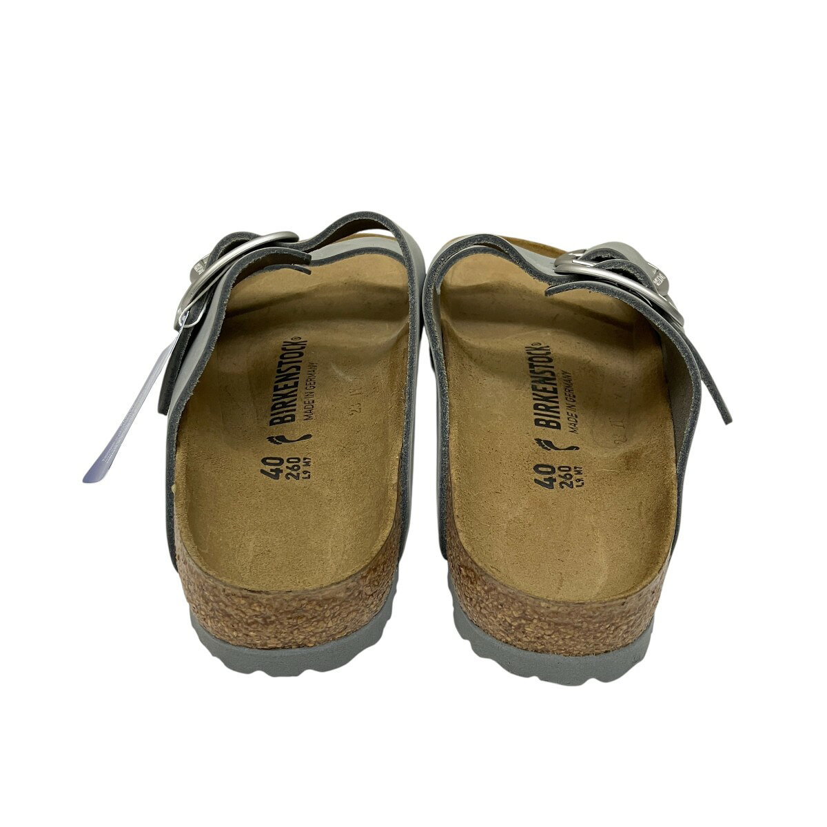 【中古】BIRKENSTOCK　ARIZONA BIG BUCKLE スライドサンダル グレー サイズ：26cm ...