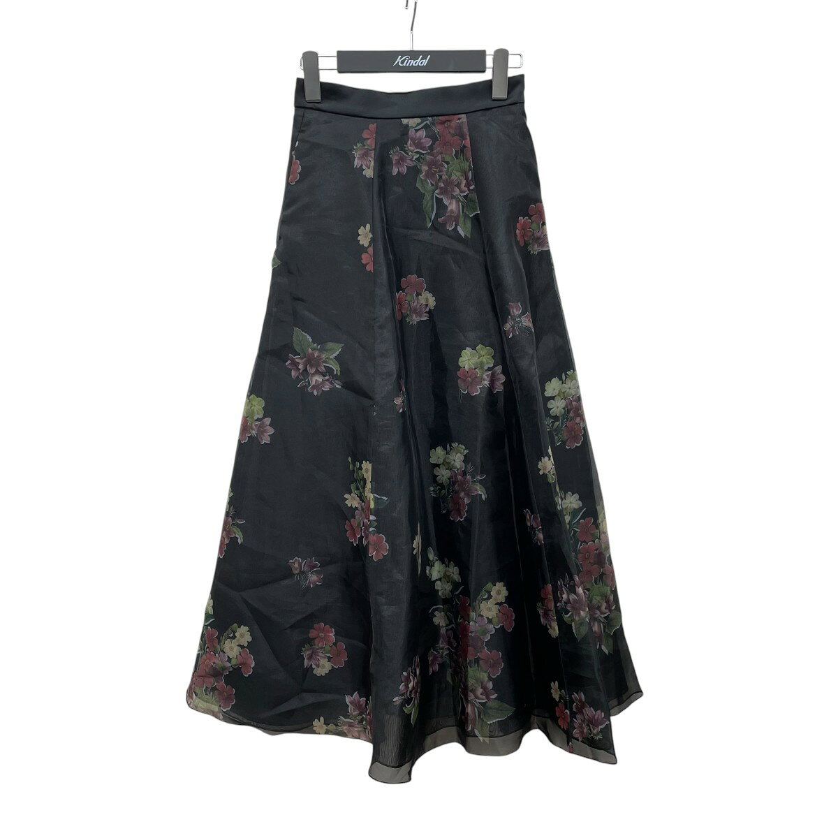 AMERI　FLOWER ORGANDY FLARE SKIRT スカート 02410921090 ブラック サイズ：S （アメリ）