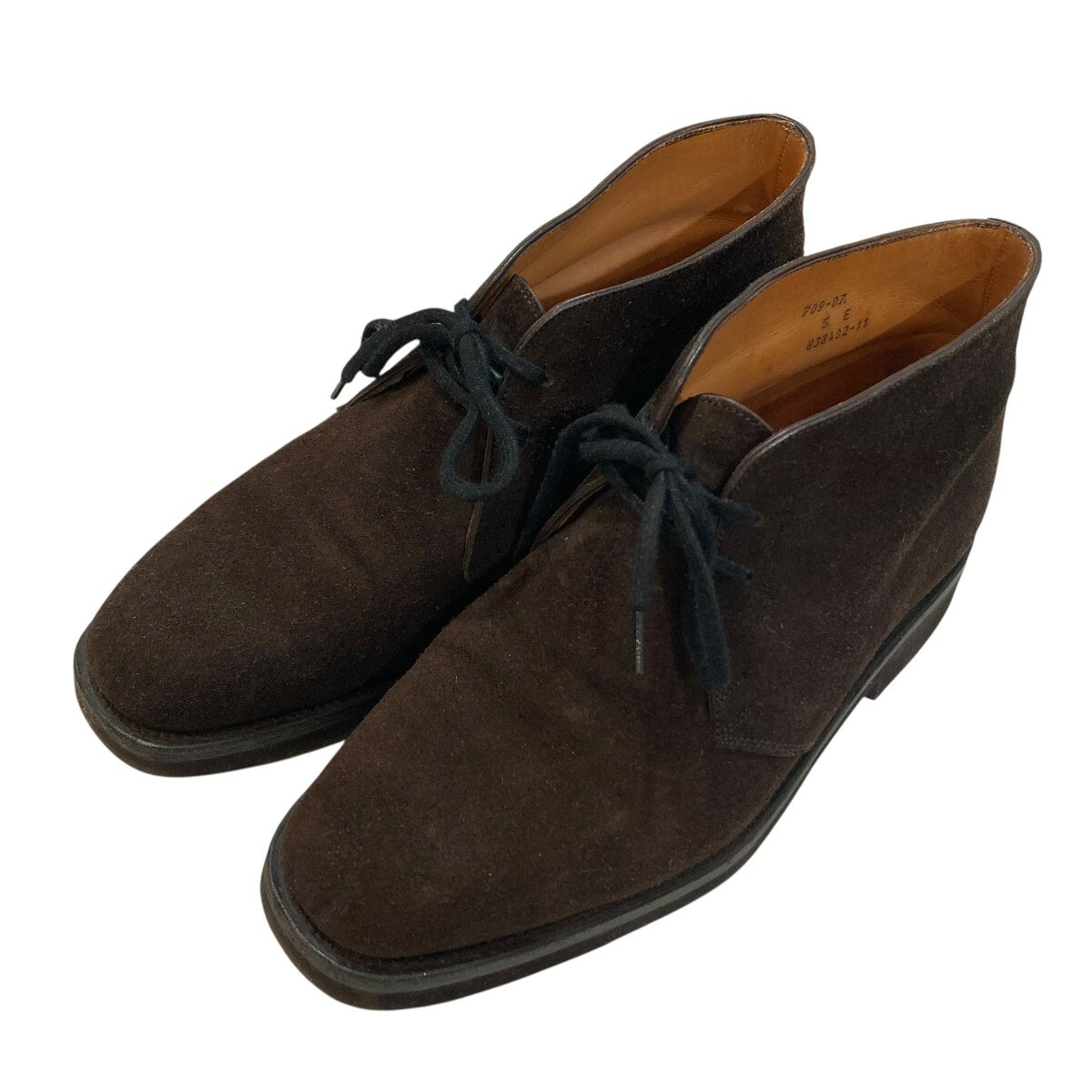 【中古】J．M．WESTONスウェードブーツ 709-07 ブラウン サイズ：5E【価格見直し】
