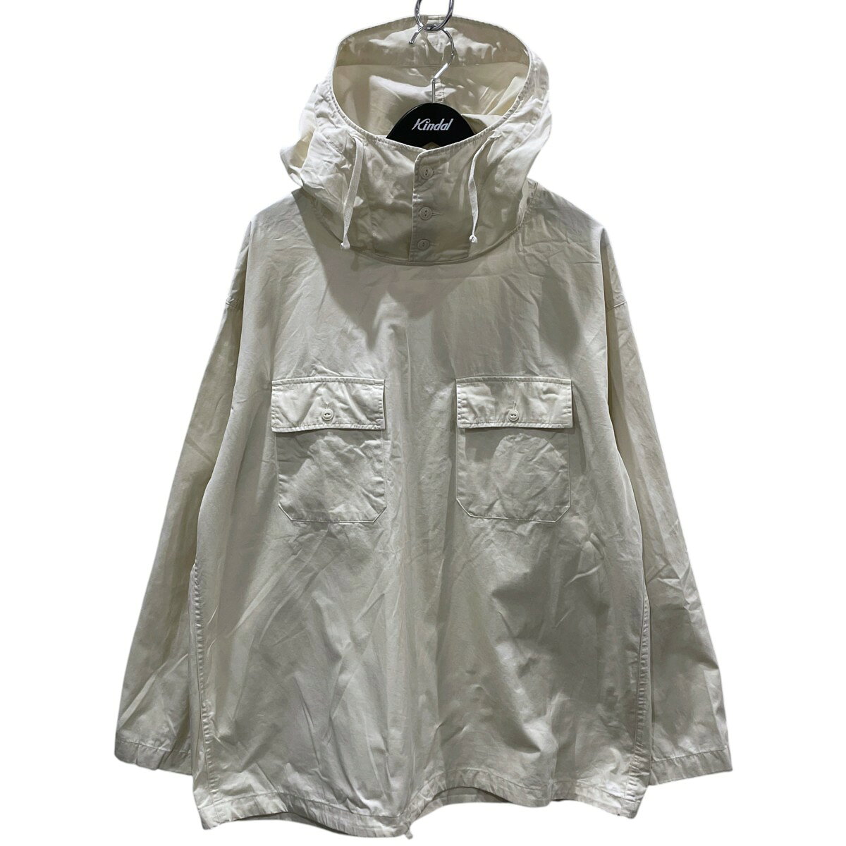 Engineered Garments　プルオーバーフーデッドジャケット Cagoule Shirt カグールシャツ オフホワイト サイズ：L （エンジニアドガーメンツ）